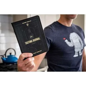 Wine Folly Wine Journal Guided Wine Tasting Notes (5" x 7" B6 Notebook) - Features 4 Step Tasting Method, Wine Color Reference Card, and Page Marker (Black)