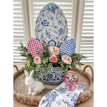 Beck's Posh Blue Egg Decorative Ornament for Spring