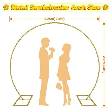 Pondpm 7.4ft Metal Balloon Arch Stand for Events