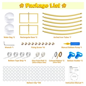 Pondpm 7.4ft Metal Balloon Arch Stand for Events