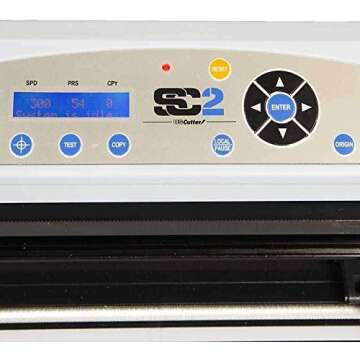 USCutter SC2 Vinyl Cutter Plotter with Stand and Catch Basket, 34" w/VMC (PC Only)