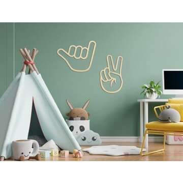 Whimsical Wooden Wall Decor for Kids Playroom Charm