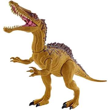 Jurassic World Mega Dual Attack Suchomimus - Multicolor Action Figure Toy, 14.5" Dinosaur, Ages 4+