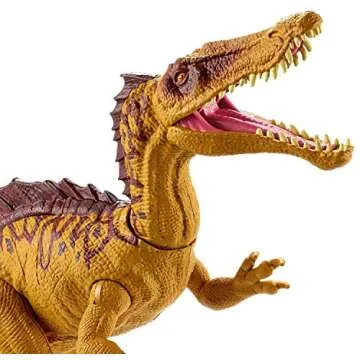Jurassic World Mega Dual Attack Suchomimus - Multicolor Action Figure Toy, 14.5" Dinosaur, Ages 4+