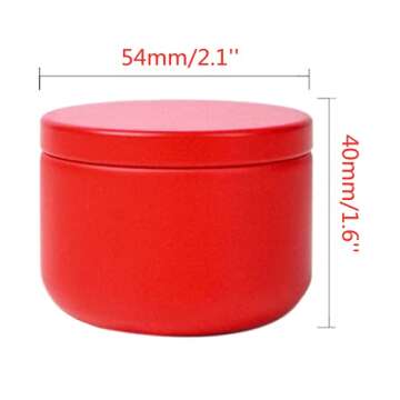 Colorful ROUND TIN containers for Tea and Spice Storage - 12 pcs