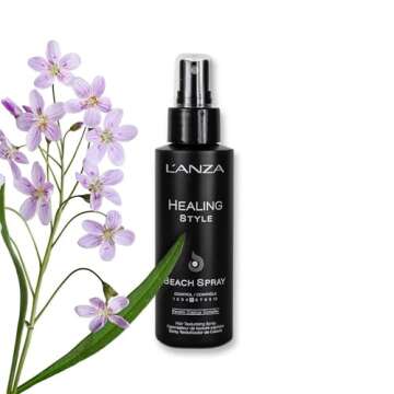 L’ANZA Healing Style Beach Spray with Medium Hold Effect, Eliminates Frizz, Detangles and Boosts Hair's Shine, With UV and Heat Protection to Prevent Sun and Styling Damage (3.4 Fl Oz)