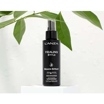 L’ANZA Healing Style Beach Spray with Medium Hold Effect, Eliminates Frizz, Detangles and Boosts Hair's Shine, With UV and Heat Protection to Prevent Sun and Styling Damage (3.4 Fl Oz)