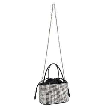 Stylish Diamond Drawstring Evening Purse for Women
