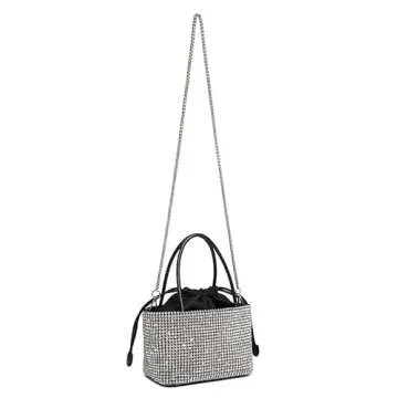 Stylish Diamond Drawstring Evening Purse for Women