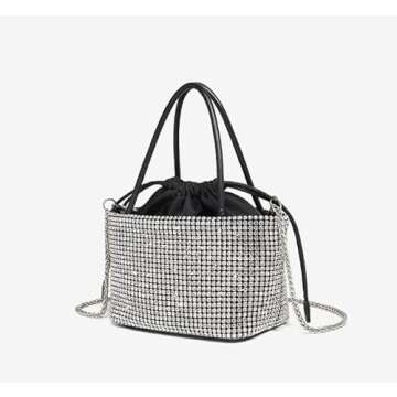 Stylish Diamond Drawstring Evening Purse for Women