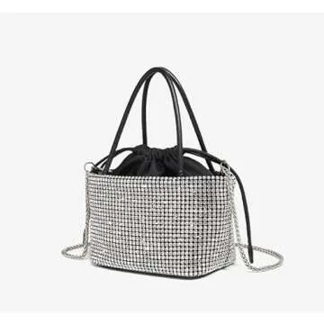 Stylish Diamond Drawstring Evening Purse for Women