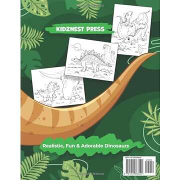 Dinosaur Coloring Book for Kids: Realistic, Fun, Adorable Illustrations for Your Young Dinosaur Enthusiast - Explore Prehistoric Lands within the Dino Family Universe