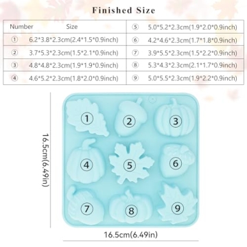 Dohia Fall Silicone Mold for Autumn Treats and Crafts