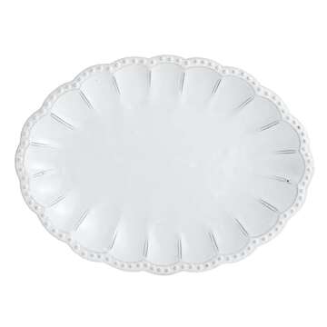 Arte Italica Bella Bianca Beaded Tray - Stylish and Versatile Serving Piece