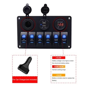 Shop BlueFire 6 Gang Rocker Switch Panel for RVs and Boats