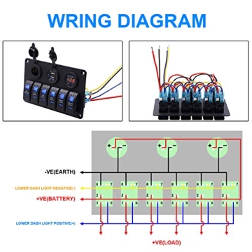 Shop BlueFire 6 Gang Rocker Switch Panel for RVs and Boats