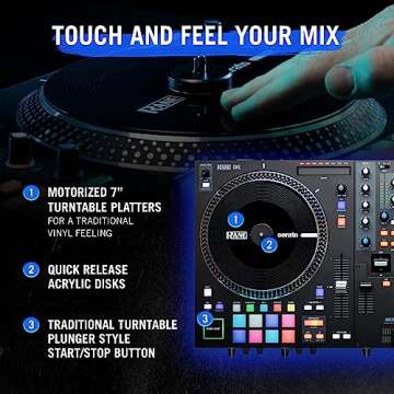 RANE ONE - Complete DJ Set and DJ Controller for Serato DJ with Integrated DJ Mixer, Motorized Platters and Serato DJ Pro Included