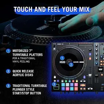 RANE ONE - Complete DJ Set and DJ Controller for Serato DJ with Integrated DJ Mixer, Motorized Platters and Serato DJ Pro Included