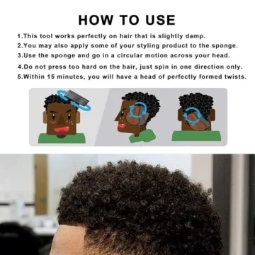 BIGEDDIE Magic Sponge Brush for Defined Curls and Twists