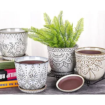 Boho Ceramic Planter for Indoor or Outdoor Plants