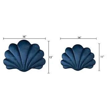 Unique Velvet Shell Shaped Throw Pillow - Cozy Home Accent