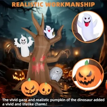 Kendane 8FT Inflatable Scary Tree for Halloween Parties