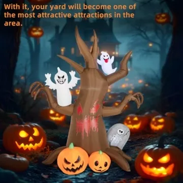 Kendane 8FT Inflatable Scary Tree for Halloween Parties