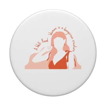 Well-Read Woman Inspiring Quote Women Reading Books PopSockets Swappable PopGrip