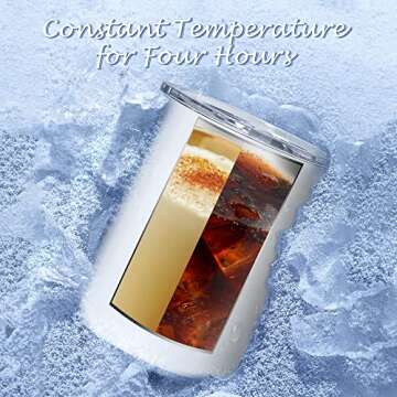 AGH 12 oz Sublimation Tumblers, 6 Pack Straight Tumbler with Lid and Straw, White Flat Cups