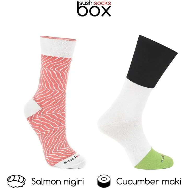 Sushi Socks Gift Box - 2 Unisex Pairs for All