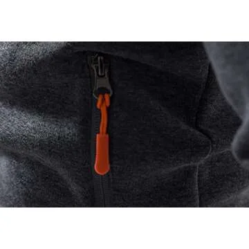 Kroivil Men Hoodies Casual Hoodies for Men with Zip Pockets Full Zip Long Sleeve Sweatshirt Sports Hooded Jacket Dark Grey