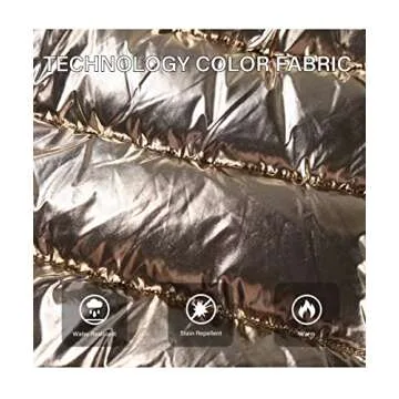 Bellivera Women's Puffer Jacket, Warm Coat Hooded with Fur Collar 7695 Gold L