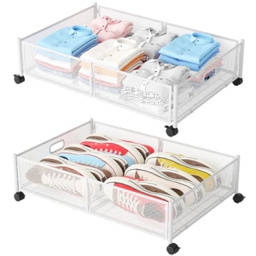Versatile Under Bed Storage with Wheels for Easy Organization