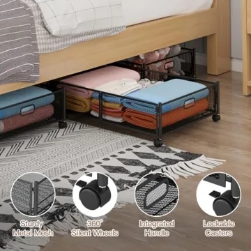 Versatile Under Bed Storage with Wheels for Easy Organization