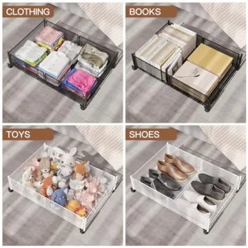 Versatile Under Bed Storage with Wheels for Easy Organization