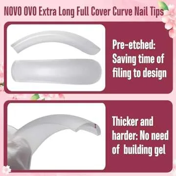 Premium Curved Nail Tips for All Occasions - 240pcs Kit