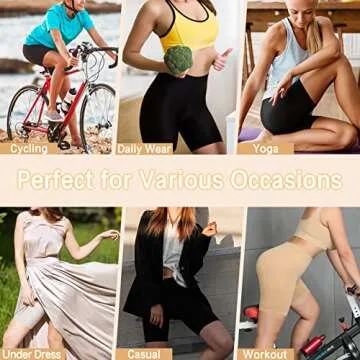 Reamphy Women's Slip Shorts 3 Pack for Ultimate Comfort