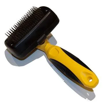 Pet Republique Retractable Slicker Brush - for Dogs, Cats, Rabbits, Any Long Haired Breed Pets – Reduce Shedding - Self Cleaning Design