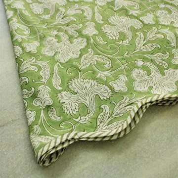 Ridhi Floral Block Print Christmas Tree Skirt | 60 Inch