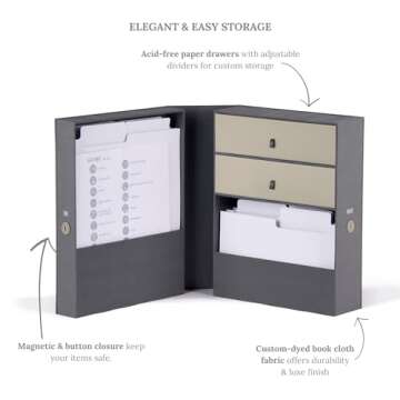 Savor | All-in-One Desk Organizer | Slate Gray – Keep Desk, Office, and Home Organized All-In-One Storage System for Important Files, Documents, Stationery, and Office Supplies