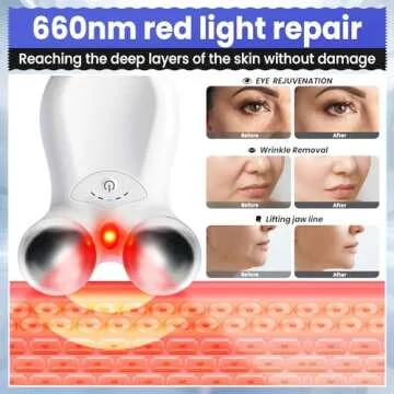 Microcurrent Facial Device Enhanced Red Light Technology