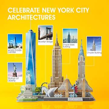 3D Puzzles for Kids Ages 8-10 Arts Crafts for Kids Ages 8-12 New York Cityline 3D Architecture Craft...
