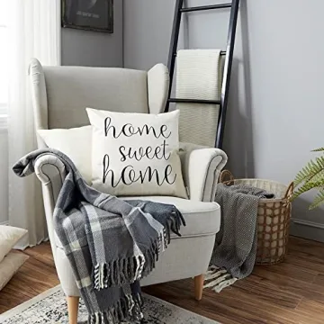 Meekio Farmhouse Pillow Covers for Home Sweet Home Décor