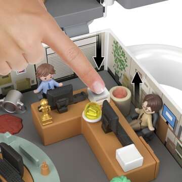 Polly Pocket x The Office Compact Playset 6 Character Dolls and 9 Accessories, Collectible Partnersh...