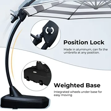 Grand Patio Large 11 FT Cantilever Umbrella for Outdoors