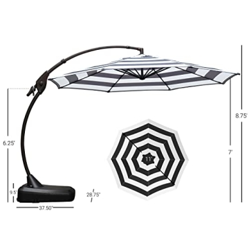 Grand Patio Large 11 FT Cantilever Umbrella for Outdoors