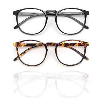 IBOANN Blue Light Blocking Glasses 3 Pack Stylish Eyewear