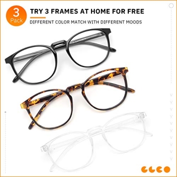 IBOANN Blue Light Blocking Glasses 3 Pack Stylish Eyewear