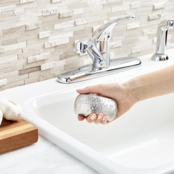 Amco Rub-a-Way Bar, Stainless Steel Odor Absorber (4" x 2.25") - Dishwasher Safe Kitchen & Outdoor Essential for Garlic, Onion, Fishing, Hiking Odors - Natural Odor Remover