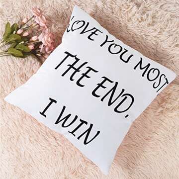 Love You Most Decorative Pillow Cover for Home Decor